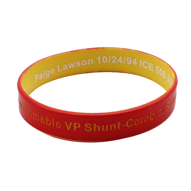 Color Coat Double Layer Silicone Wristbands