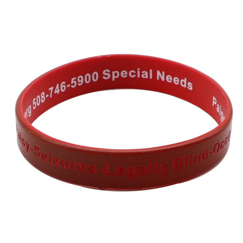 High Quality Custom Two Layer Color Coated Wristbands