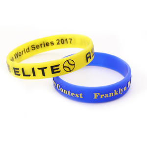skyee Embossed Printed Wholesale Silicone Wristband rubber bracelets
