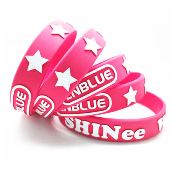 Embossed silicone wristband 