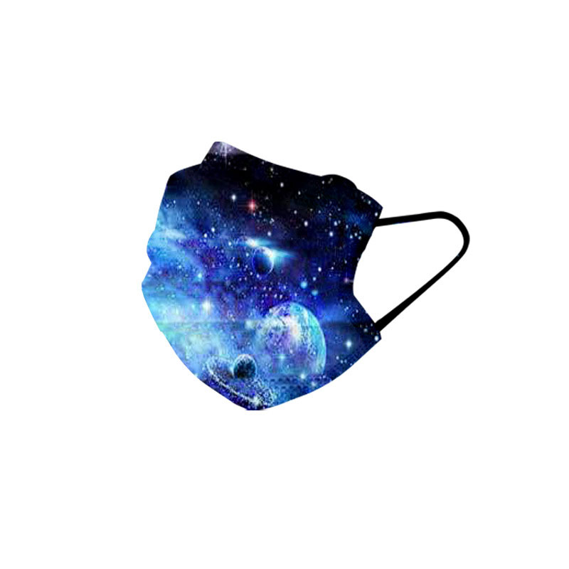 Starry Sky Pattern disposable 3-layer thickened face mask with melt blown cloth