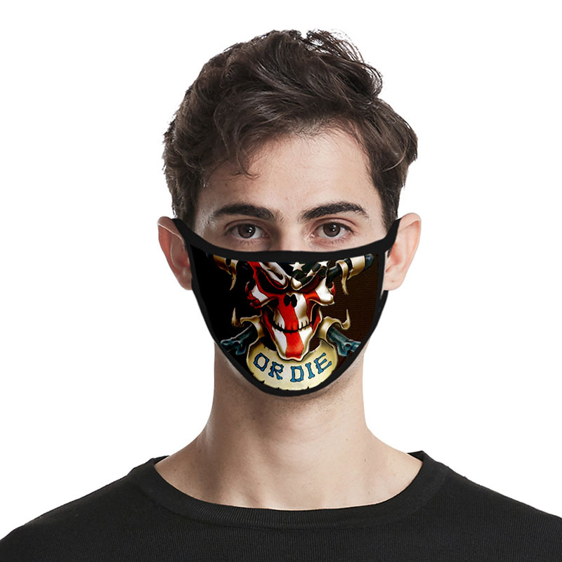 Customised logo adjustable halloween skull face mask