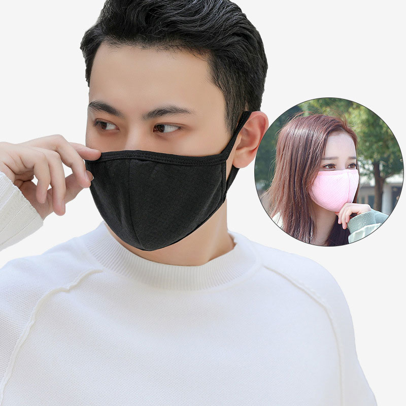 Stylish anti dust black non medical white winter face mask for men and women